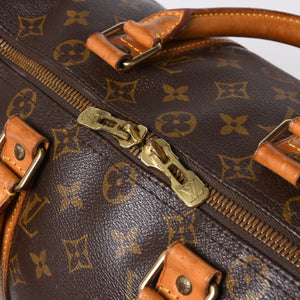LOUIS VUITTON ルイヴィトン キーポル バンドリエール45 ボストンバッグ M41418 モノグラム ブラウン ゴールド金具 美品 中古 4a006491