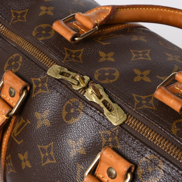 LOUIS VUITTON ルイヴィトン キーポル バンドリエール45 ボストンバッグ M41418 モノグラム ブラウン ゴールド金具 美品 中古 4a006491
