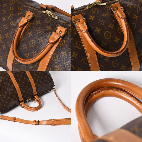 LOUIS VUITTON ルイヴィトン キーポル バンドリエール45 ボストンバッグ M41418 モノグラム ブラウン ゴールド金具 美品 中古 4a006491