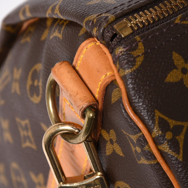 LOUIS VUITTON ルイヴィトン モノグラム キーポルバンドリエール55 2WAY ボストンバック M41414 ブラウン キャンバス 美品 中古 4a006487