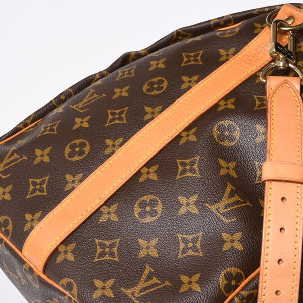 LOUIS VUITTON ルイヴィトン モノグラム キーポルバンドリエール55 2WAY ボストンバック M41414 ブラウン キャンバス 美品 中古 4a006487