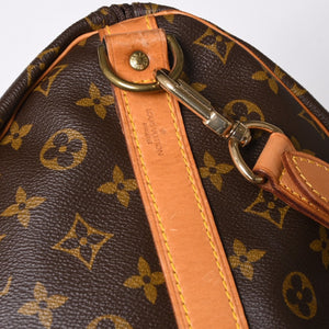 LOUIS VUITTON ルイヴィトン モノグラム キーポルバンドリエール55 2WAY ボストンバック M41414 ブラウン キャンバス 美品 中古 4a006487