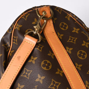 LOUIS VUITTON ルイヴィトン モノグラム キーポルバンドリエール55 2WAY ボストンバック M41414 ブラウン キャンバス 美品 中古 4a006487