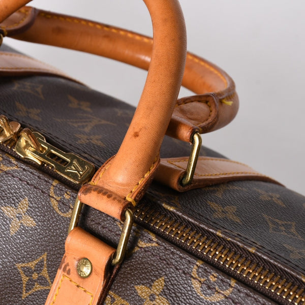LOUIS VUITTON ルイヴィトン モノグラム キーポルバンドリエール55 2WAY ボストンバック M41414 ブラウン キャンバス 美品 中古 4a006487