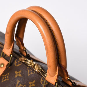 LOUIS VUITTON ルイヴィトン モノグラム キーポルバンドリエール55 2WAY ボストンバック M41414 ブラウン キャンバス 美品 中古 4a006487