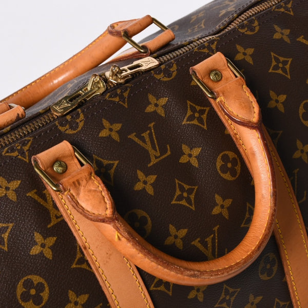 LOUIS VUITTON ルイヴィトン モノグラム キーポルバンドリエール55 2WAY ボストンバック M41414 ブラウン キャンバス 美品 中古 4a006487
