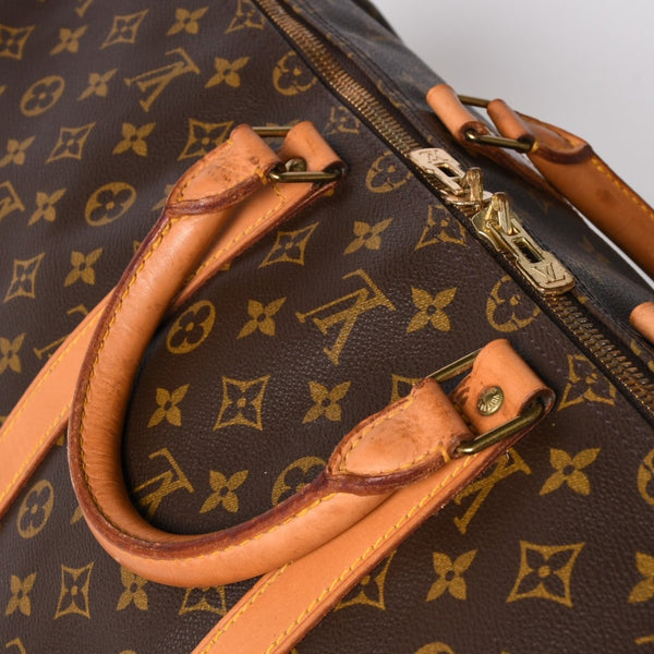 LOUIS VUITTON ルイヴィトン モノグラム キーポルバンドリエール55 2WAY ボストンバック M41414 ブラウン キャンバス 美品 中古 4a006487