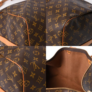 LOUIS VUITTON ルイヴィトン モノグラム キーポルバンドリエール55 2WAY ボストンバック M41414 ブラウン キャンバス 美品 中古 4a006487