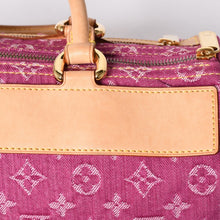 画像をギャラリービューアに読み込む, 新品同様品 LOUIS VUITTON ルイヴィトン ネオスピーディ ハンドバッグ M95214 モノグラムデニム ピンク ゴールド金具 中古 4a006493
