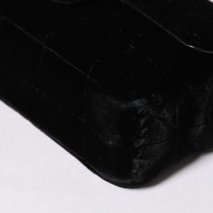 新品同様品 CHANEL シャネル チョコバー ベルベット シングルフラップ シングルチェーンバッグ 6番台 ベロア ゴールド金具 中古 4a006444