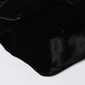 新品同様品 CHANEL シャネル チョコバー ベルベット シングルフラップ シングルチェーンバッグ 6番台 ベロア ゴールド金具 中古 4a006444