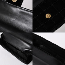 Load the image into the gallery viewer. 新品同様品 CHANEL シャネル チョコバー ベルベット シングルフラップ シングルチェーンバッグ 6番台 ベロア ゴールド金具 中古 4a006444