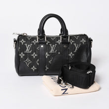 画像をギャラリービューアに読み込む, 極美品 LOUIS VUITTON ルイヴィトン キーポル XS ショルダーバッグ M81010 モノグラムデニム トリヨンレザー 2WAY シルバー金具 中古 4a006447