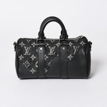 画像をギャラリービューアに読み込む, 極美品 LOUIS VUITTON ルイヴィトン キーポル XS ショルダーバッグ M81010 モノグラムデニム トリヨンレザー 2WAY シルバー金具 中古 4a006447