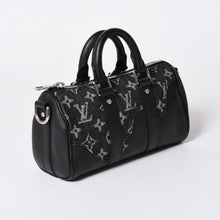 画像をギャラリービューアに読み込む, 極美品 LOUIS VUITTON ルイヴィトン キーポル XS ショルダーバッグ M81010 モノグラムデニム トリヨンレザー 2WAY シルバー金具 中古 4a006447