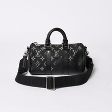 画像をギャラリービューアに読み込む, 極美品 LOUIS VUITTON ルイヴィトン キーポル XS ショルダーバッグ M81010 モノグラムデニム トリヨンレザー 2WAY シルバー金具 中古 4a006447