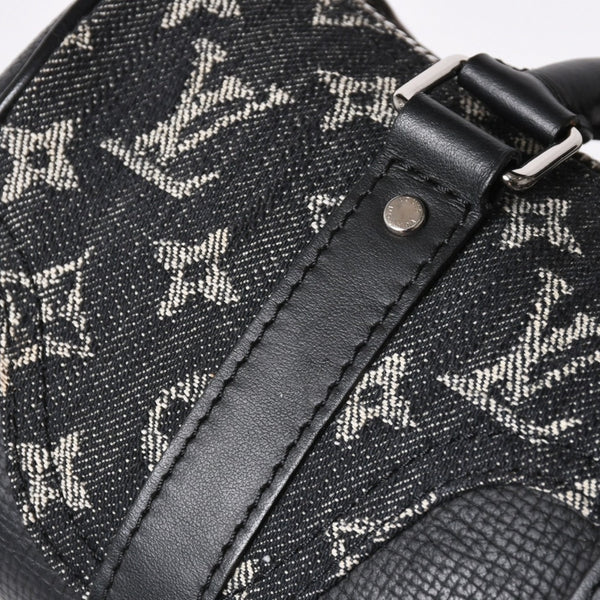 極美品 LOUIS VUITTON ルイヴィトン キーポル XS ショルダーバッグ M81010 モノグラムデニム トリヨンレザー 2WAY シルバー金具 中古 4a006447