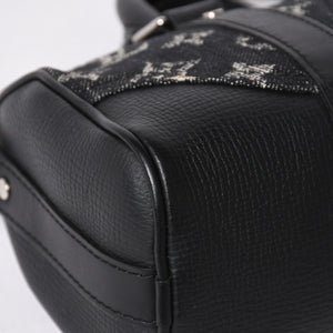 極美品 LOUIS VUITTON ルイヴィトン キーポル XS ショルダーバッグ M81010 モノグラムデニム トリヨンレザー 2WAY シルバー金具 中古 4a006447