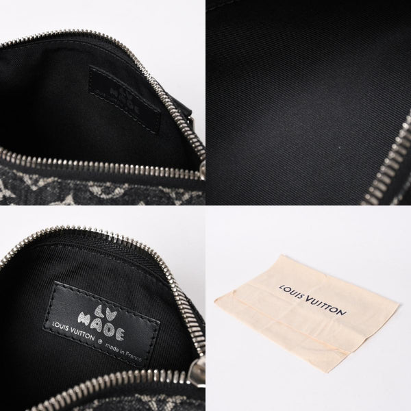 極美品 LOUIS VUITTON ルイヴィトン キーポル XS ショルダーバッグ M81010 モノグラムデニム トリヨンレザー 2WAY シルバー金具 中古 4a006447
