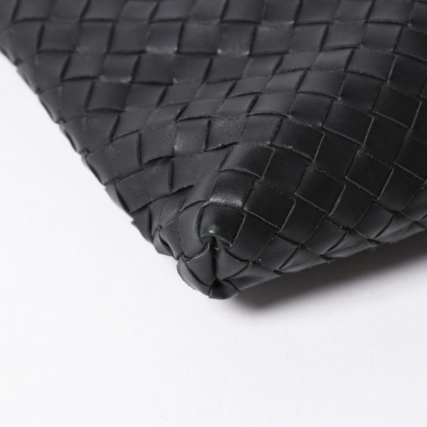 極美品 BOTTEGA VENETA ボッテガヴェネタ ショルダーバッグ イントレチャート 161623 V456C 1000 ブラック レザー 中古 4a006518