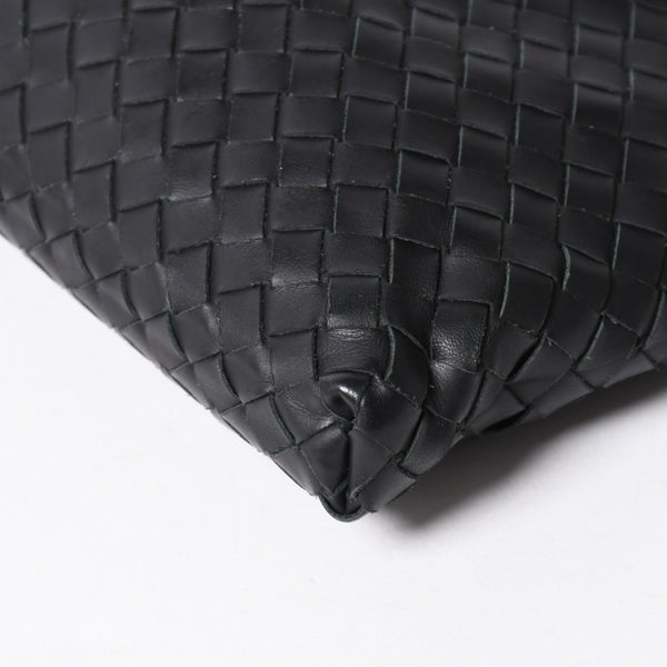 極美品 BOTTEGA VENETA ボッテガヴェネタ ショルダーバッグ イントレチャート 161623 V456C 1000 ブラック レザー 中古 4a006518