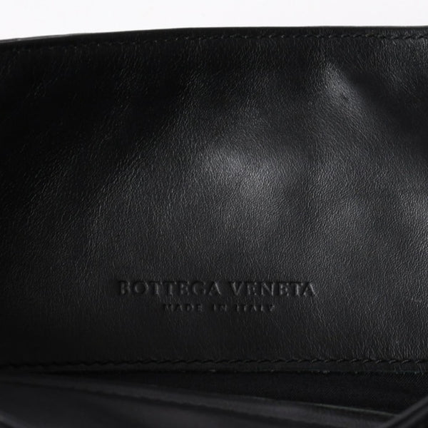 極美品 BOTTEGA VENETA ボッテガヴェネタ ショルダーバッグ イントレチャート 161623 V456C 1000 ブラック レザー 中古 4a006518