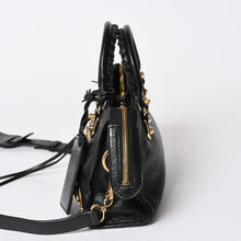 将图片加载到图库查看器中。 極美品 BALENCIAGA バレンシアガ ミニ シティ ハンドバッグ ショルダーバッグ 2WAY 390160 レザー ブラック 中古 4a006396