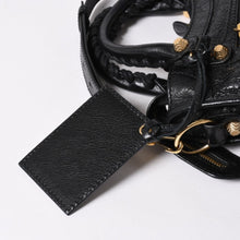 将图片加载到图库查看器中。 極美品 BALENCIAGA バレンシアガ LE CITY MINI ミニ シティ 2WAYバッグ 309544 ブラック ゴールド金具 中古 4a006448