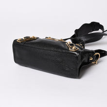 将图片加载到图库查看器中。 極美品 BALENCIAGA バレンシアガ ミニ シティ ハンドバッグ ショルダーバッグ 2WAY 390160 レザー ブラック 中古 4a006396