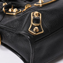 将图片加载到图库查看器中。 極美品 BALENCIAGA バレンシアガ ミニ シティ ハンドバッグ ショルダーバッグ 2WAY 390160 レザー ブラック 中古 4a006396