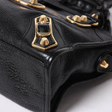 将图片加载到图库查看器中。 極美品 BALENCIAGA バレンシアガ ミニ シティ ハンドバッグ ショルダーバッグ 2WAY 390160 レザー ブラック 中古 4a006396