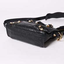 将图片加载到图库查看器中。 極美品 BALENCIAGA バレンシアガ LE CITY MINI ミニ シティ 2WAYバッグ 309544 ブラック ゴールド金具 中古 4a006448