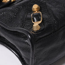 将图片加载到图库查看器中。 極美品 BALENCIAGA バレンシアガ LE CITY MINI ミニ シティ 2WAYバッグ 309544 ブラック ゴールド金具 中古 4a006448
