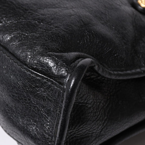 極美品 BALENCIAGA バレンシアガ LE CITY MINI ミニ シティ 2WAYバッグ 309544 ブラック ゴールド金具 中古 4a006448