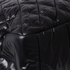 極美品 CHANEL シャネル コココクーン ショルダーバッグ A48616 14番台 ココマーク ナイロン ブラック シルバー金具 キルティング 中古 4a006528