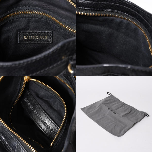 極美品 BALENCIAGA バレンシアガ LE CITY MINI ミニ シティ 2WAYバッグ 309544 ブラック ゴールド金具 中古 4a006448
