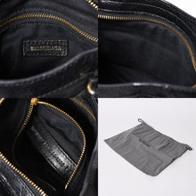 将图片加载到图库查看器中。 極美品 BALENCIAGA バレンシアガ LE CITY MINI ミニ シティ 2WAYバッグ 309544 ブラック ゴールド金具 中古 4a006448