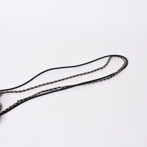 新品同様品 CHANEL シャネル シャネル22 ミニバッグ 2WAY ハンドバッグ ショルダーバッグ ランダム番台 ブラック シルバー金具 中古 4a006458