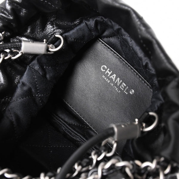 新品同様品 CHANEL シャネル シャネル22 ミニバッグ 2WAY ハンドバッグ ショルダーバッグ ランダム番台 ブラック シルバー金具 中古 4a006458