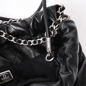 新品同様品 CHANEL シャネル シャネル22 ミニバッグ 2WAY ハンドバッグ ショルダーバッグ ランダム番台 ブラック シルバー金具 中古 4a006458