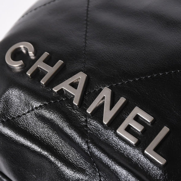 新品同様品 CHANEL シャネル シャネル22 ミニバッグ 2WAY ハンドバッグ ショルダーバッグ ランダム番台 ブラック シルバー金具 中古 4a006458