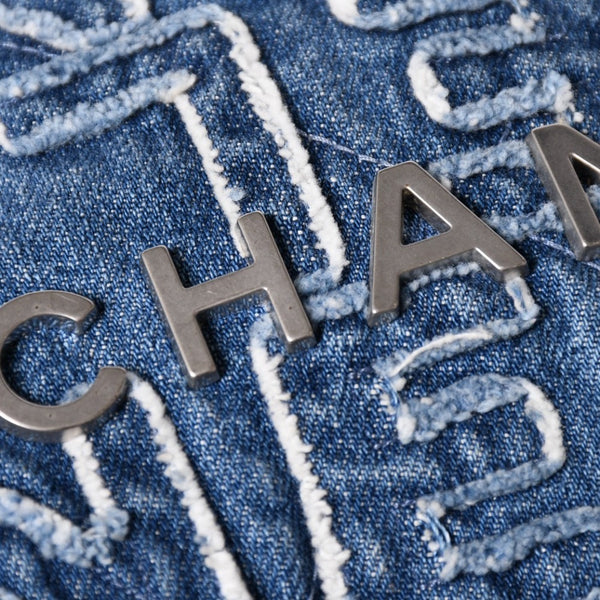 Like new CHANEL CHANEL22 mini 2WAY shoulder bag here mark AS3980 denim blue silver hardware used 4a006452