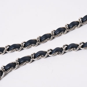新品同様 CHANEL シャネル ミニマトラッセ17 Sフラップ Sチェーンショルダーバッグ 26番台 ココマーク ラムスキン ブルー シルバー 中古 4a006558