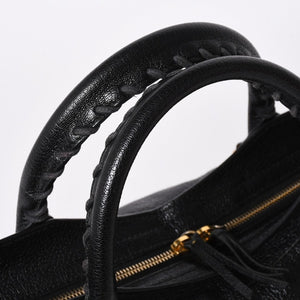 Very Good Condition BALENCIAGA Metallic Edge City Leather 2WAY Handbag Shoulder Bag Gold Hardware 505984 Used 4a006412