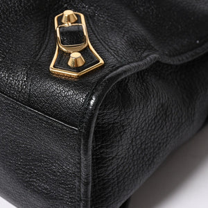 Very Good Condition BALENCIAGA Metallic Edge City Leather 2WAY Handbag Shoulder Bag Gold Hardware 505984 Used 4a006412