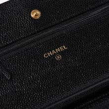 将图片加载到图库查看器中。 新品同様 CHANEL シャネル チェーンウォレット 長財布 AP0250 27番台 ココマーク キャビアスキン ブラック ゴールド金具 中古 4a006405