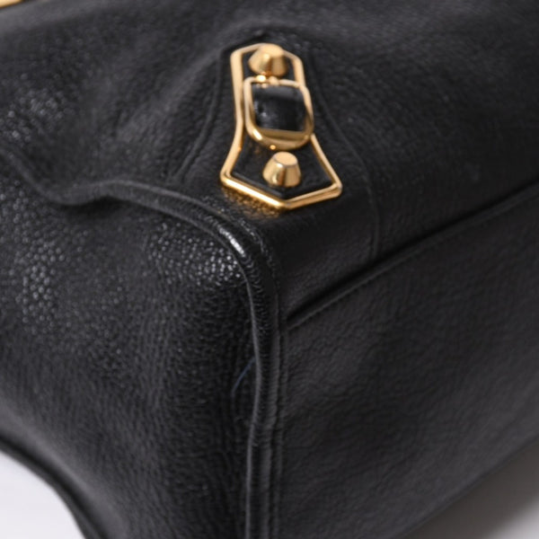Very Good Condition BALENCIAGA Metallic Edge City Leather 2WAY Handbag Shoulder Bag Gold Hardware 505984 Used 4a006412