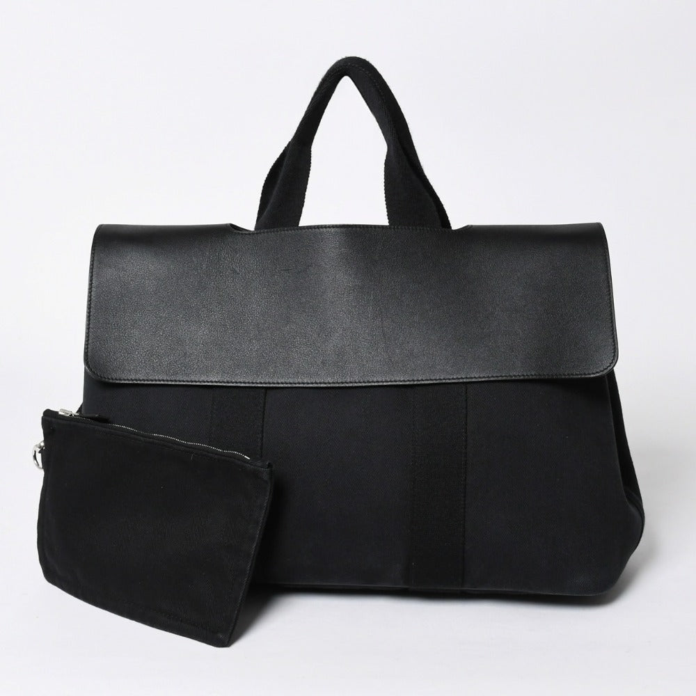 HERMES エルメス ハンドバッグ ヴァルパライソMM ハンドバッグ トートバッグ ブラック シルバー金具 美品 中古 4a006384