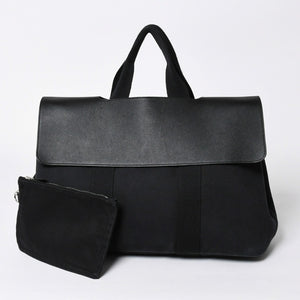 HERMES エルメス ハンドバッグ ヴァルパライソMM ハンドバッグ トートバッグ ブラック シルバー金具 美品 中古 4a006384