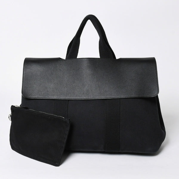 HERMES エルメス ハンドバッグ ヴァルパライソMM ハンドバッグ トートバッグ ブラック シルバー金具 美品 中古 4a006384